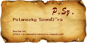 Polanszky Szonóra névjegykártya
